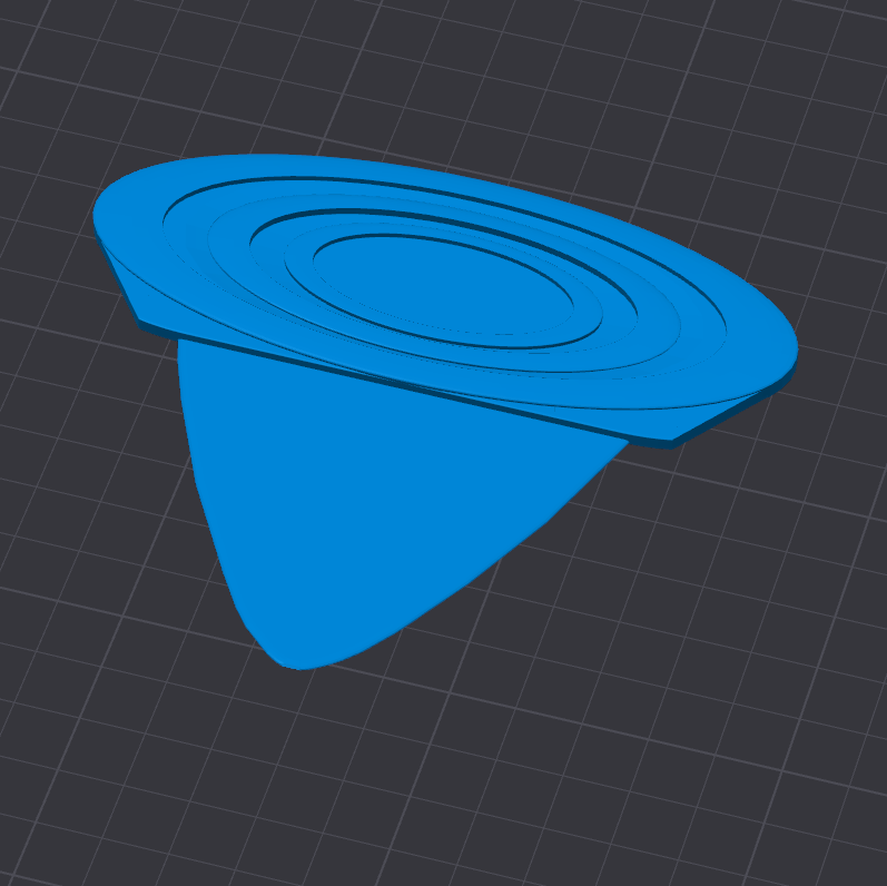 GripAssist XL Oversized Guitar Pick – STL File Download for 3D Printing (Noncommercial Use License) (Copy)