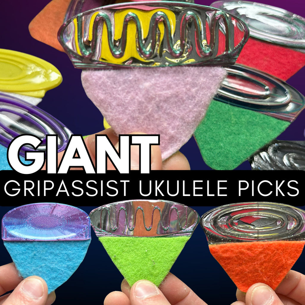 GripAssist Oversized Ukulele Pick: Non-Slip Beginner-Friendly Design