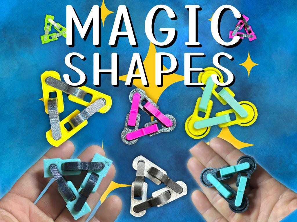 Magic Shapes Fidget Toy 3-Pack: ADHD Focus, Stress Relief