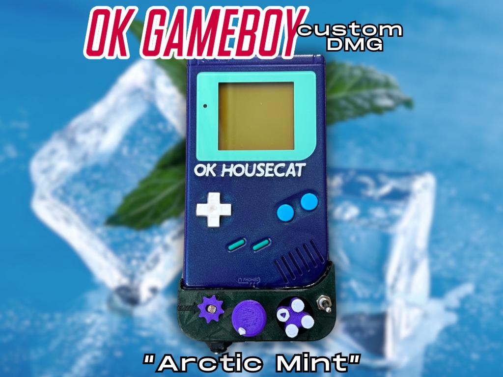 Custom Ok Gameboy "Switch" (Arctic Mint) - Modded DMG Retro Gaming Console