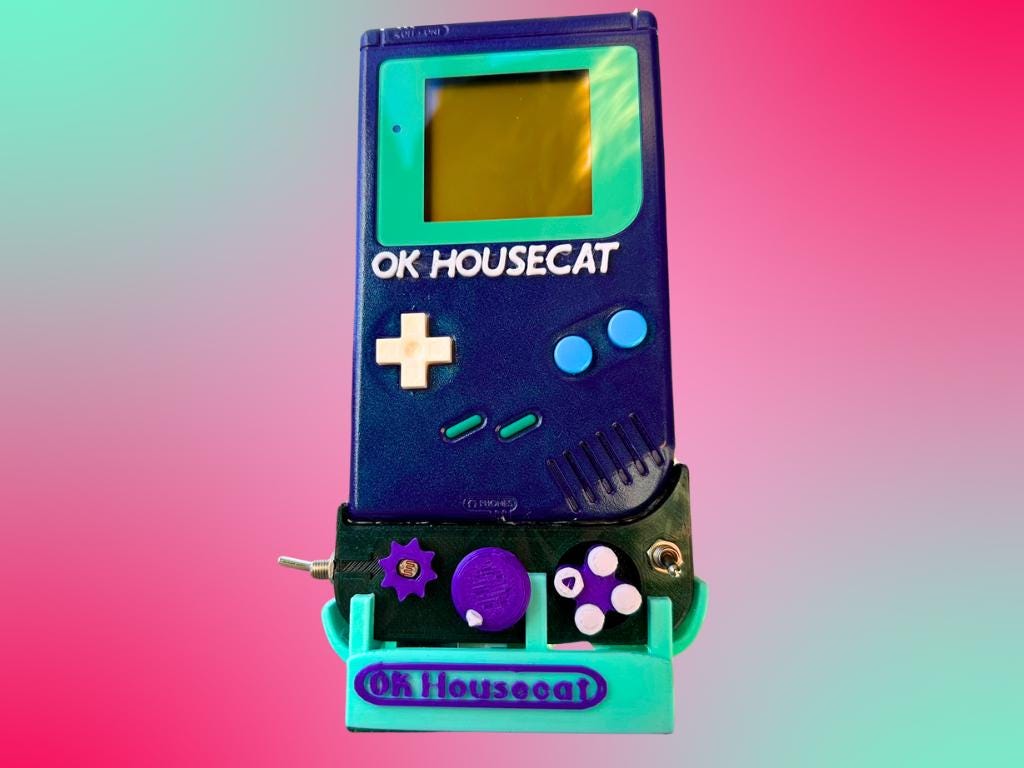 Custom Ok Gameboy "Switch" (Arctic Mint) - Modded DMG Retro Gaming Console