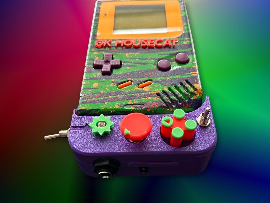 Custom Ok Gameboy "Switch" (Jungle Sherbert) - Modded DMG Retro Gaming Console