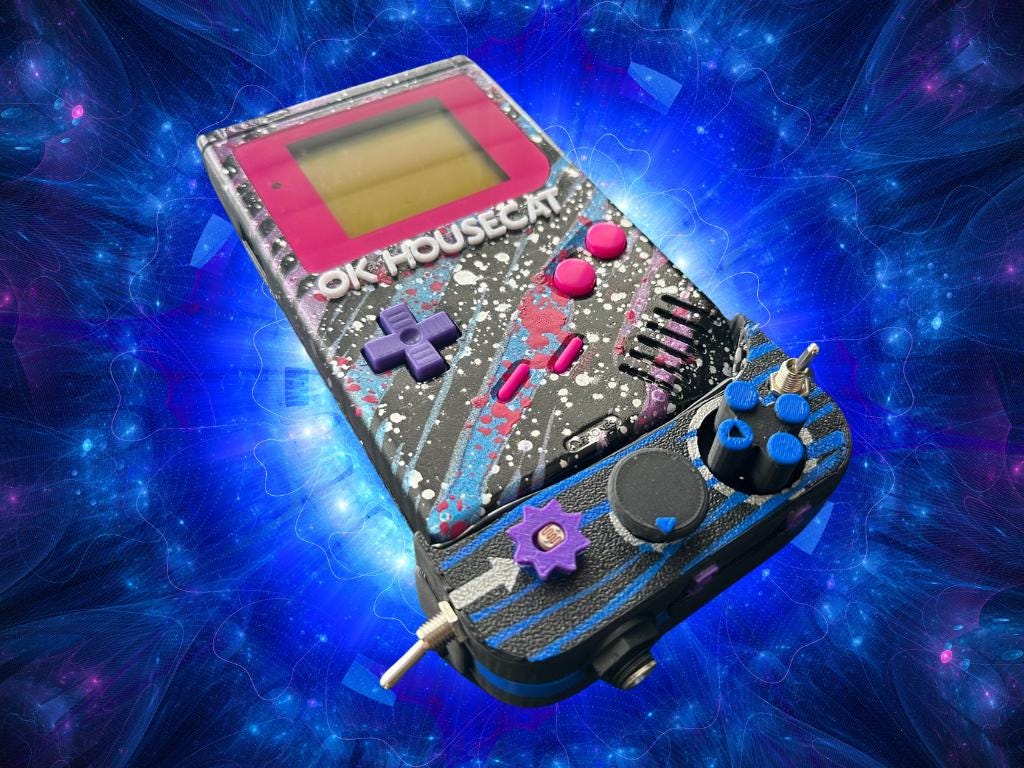 Custom Ok Gameboy "Switch" (Space Berry) - Modded DMG Retro Gaming Console