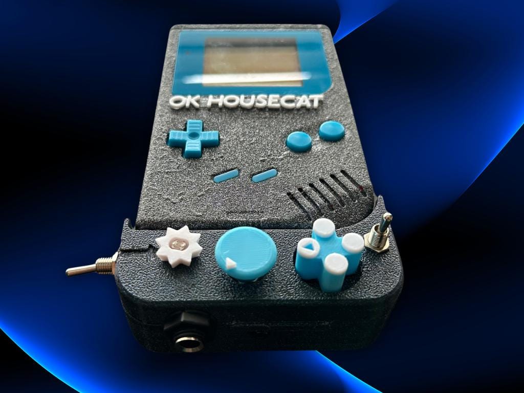 Custom Ok Gameboy "Switch" (Aquatic Sidewalk) - Modded DMG Retro Gaming Console