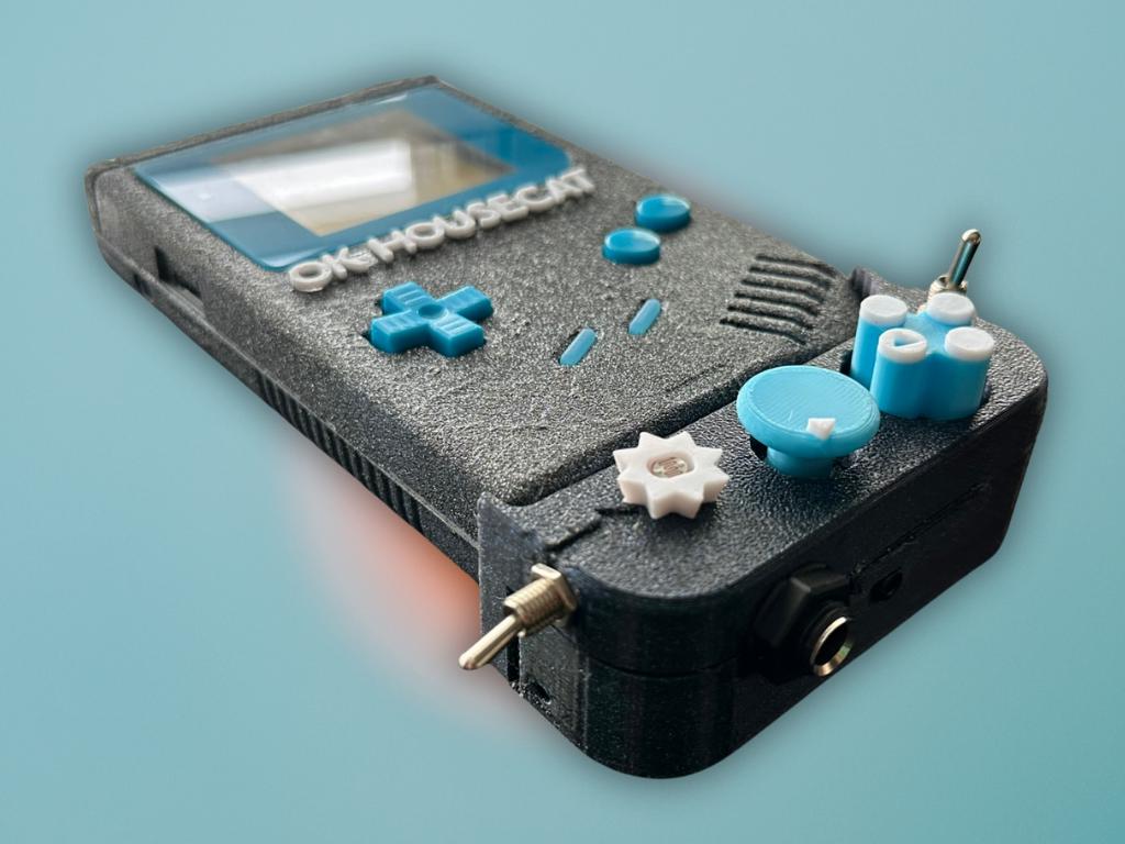 Custom Ok Gameboy "Switch" (Aquatic Sidewalk) - Modded DMG Retro Gaming Console