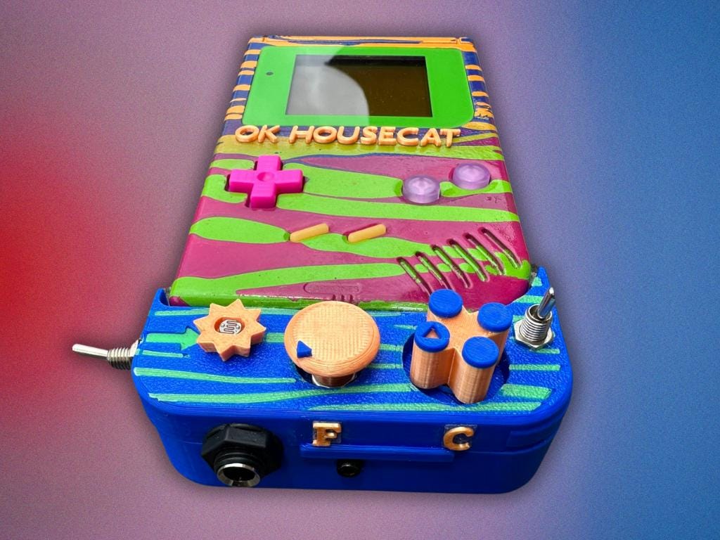 Custom Ok Gameboy "Switch" (Acrobatic Apricot) - Modded DMG Retro Gaming Console