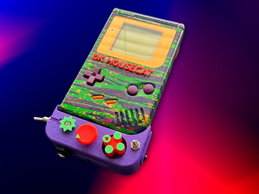 Custom Ok Gameboy "Switch" (Jungle Sherbert) - Modded DMG Retro Gaming Console