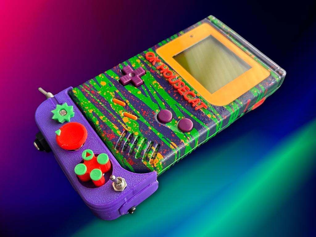 Custom Ok Gameboy "Switch" (Jungle Sherbert) - Modded DMG Retro Gaming Console