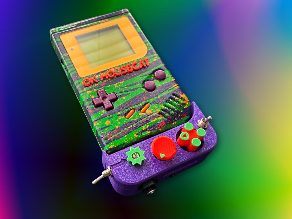 Custom Ok Gameboy "Switch" (Jungle Sherbert) - Modded DMG Retro Gaming Console