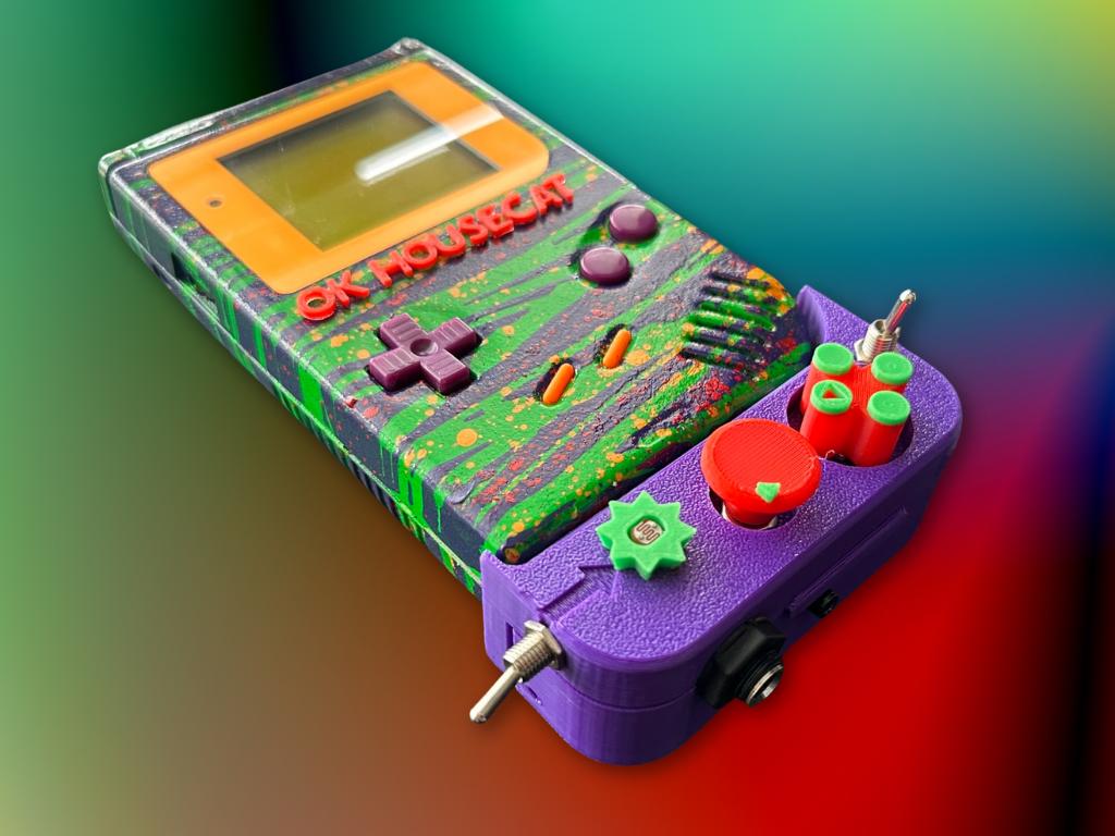 Custom Ok Gameboy "Switch" (Jungle Sherbert) - Modded DMG Retro Gaming Console