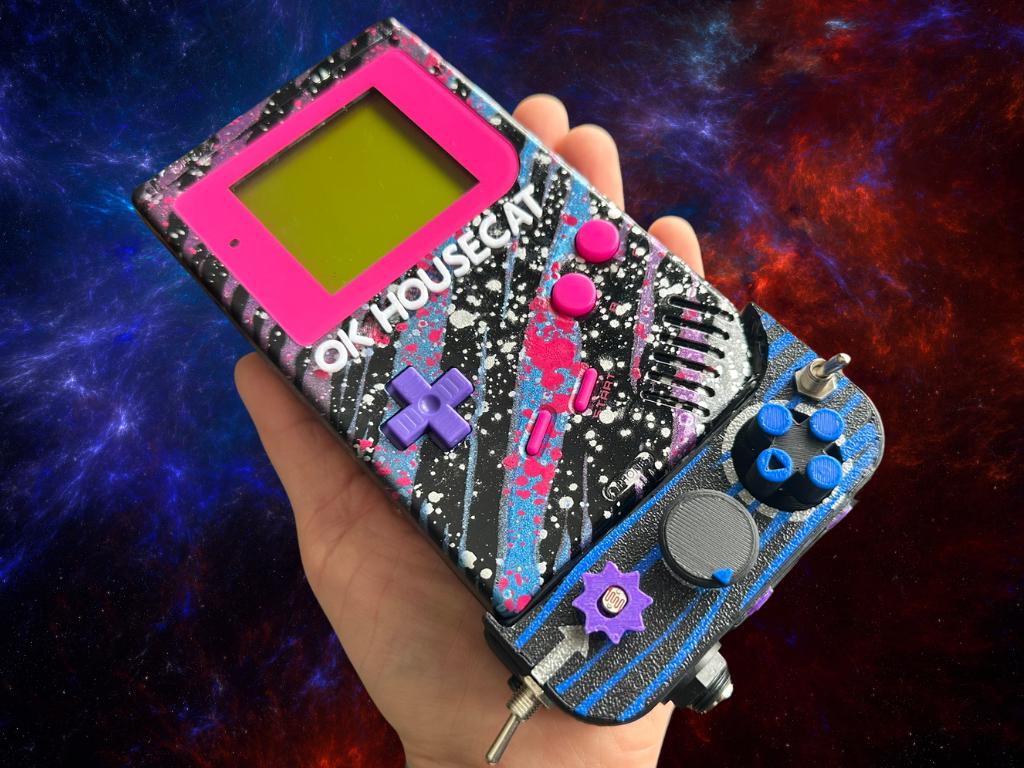 Custom Ok Gameboy "Switch" (Space Berry) - Modded DMG Retro Gaming Console