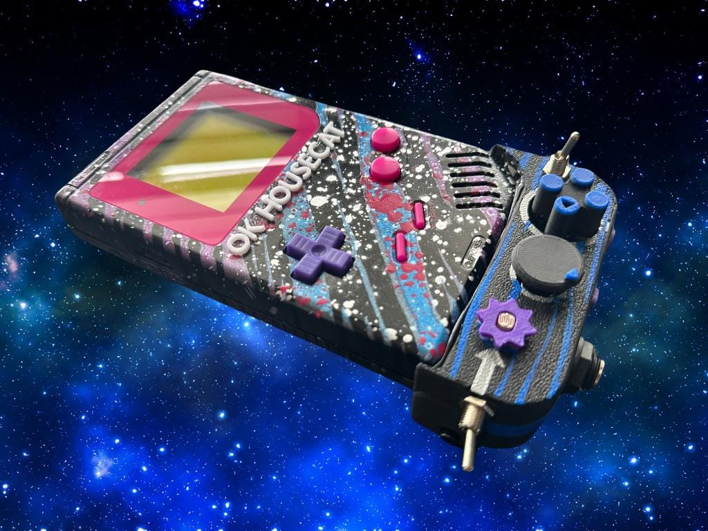 Custom Ok Gameboy "Switch" (Space Berry) - Modded DMG Retro Gaming Console