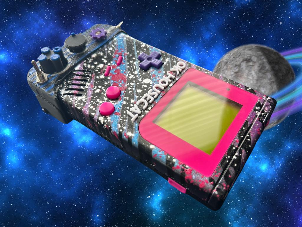 Custom Ok Gameboy "Switch" (Space Berry) - Modded DMG Retro Gaming Console