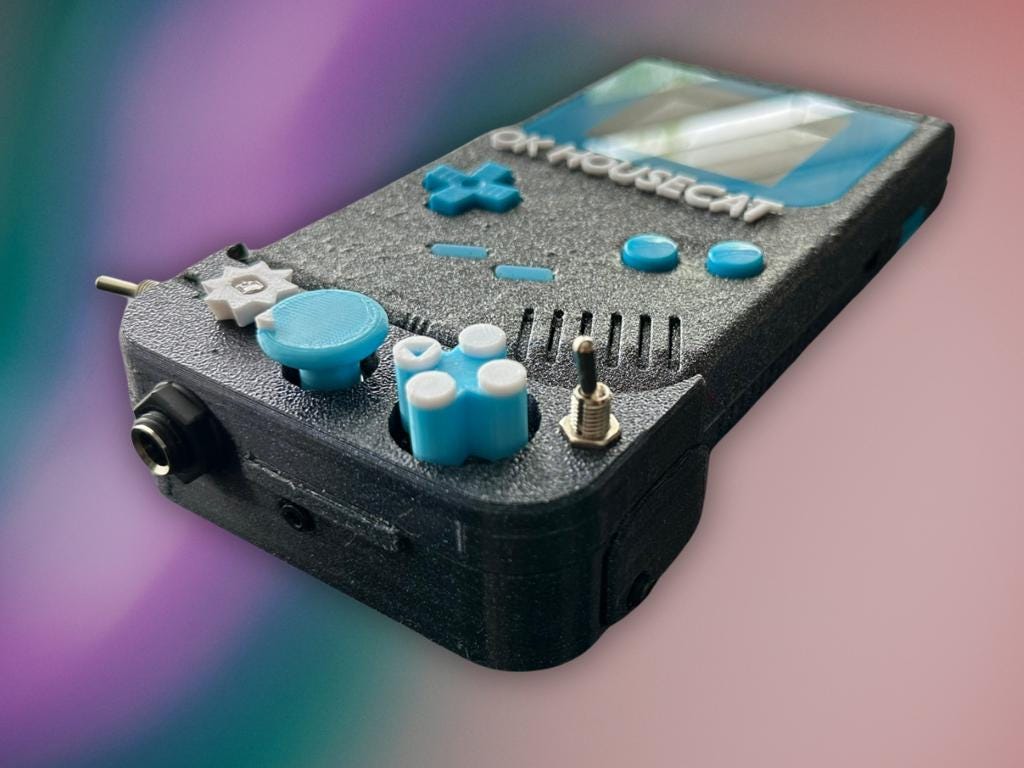 Custom Ok Gameboy "Switch" (Aquatic Sidewalk) - Modded DMG Retro Gaming Console