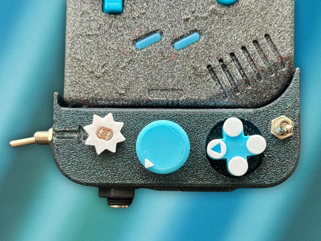 Custom Ok Gameboy "Switch" (Aquatic Sidewalk) - Modded DMG Retro Gaming Console