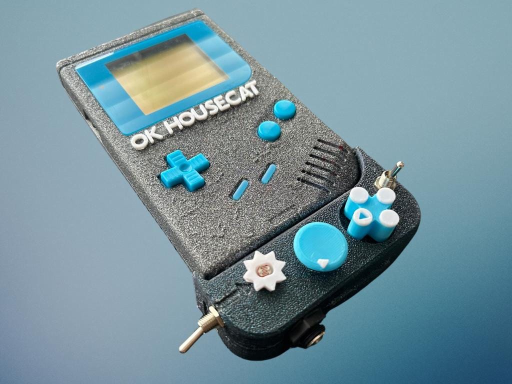 Custom Ok Gameboy "Switch" (Aquatic Sidewalk) - Modded DMG Retro Gaming Console