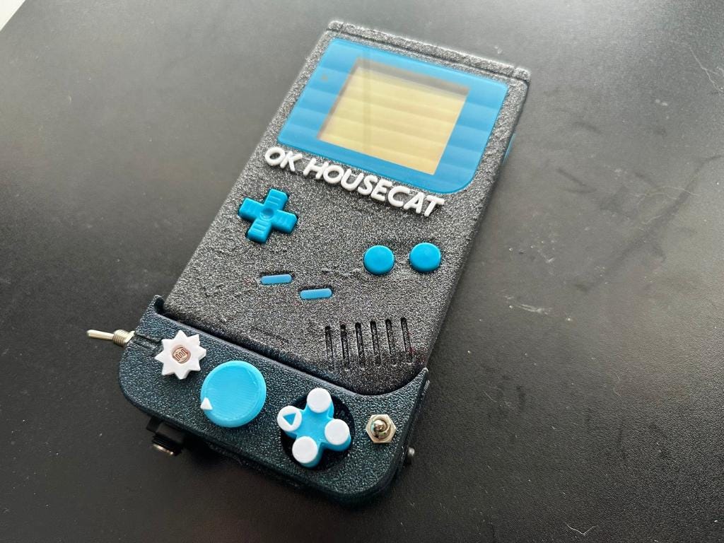 Custom Ok Gameboy "Switch" (Aquatic Sidewalk) - Modded DMG Retro Gaming Console