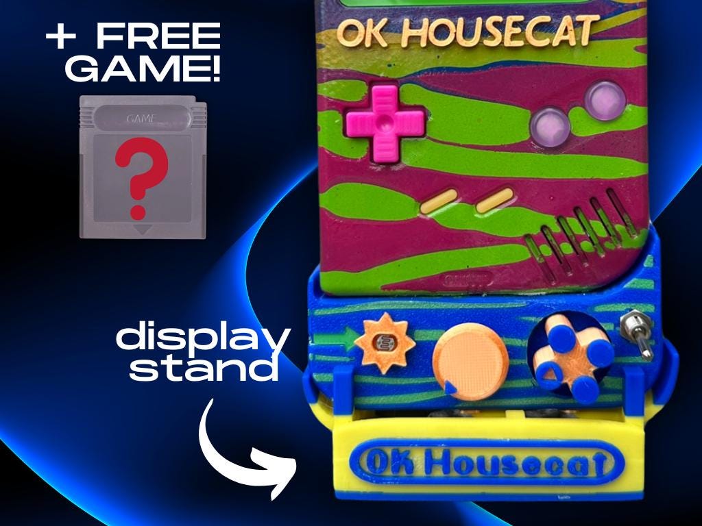 Custom Ok Gameboy "Switch" (Acrobatic Apricot) - Modded DMG Retro Gaming Console