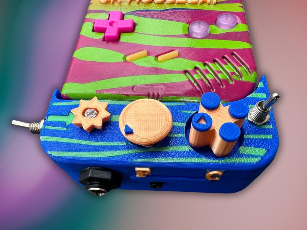 Custom Ok Gameboy "Switch" (Acrobatic Apricot) - Modded DMG Retro Gaming Console