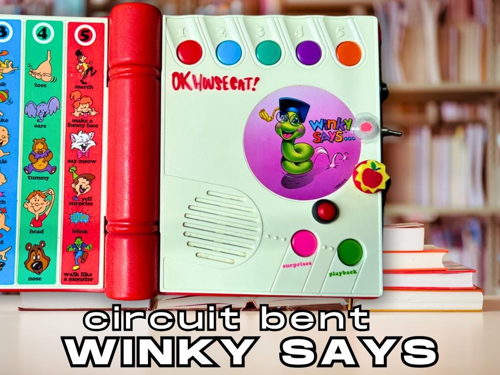Circuit Bent Winky Says - Glitch Synth Toy