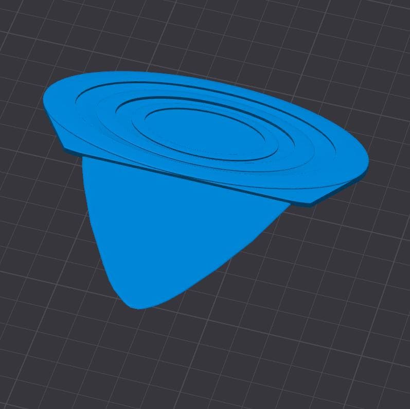 GripAssist XL Oversized Guitar Pick – STL File Download for 3D Printing (Noncommercial Use License)