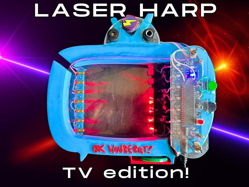 Laser Harp - TV Edition Homemade Electronic Synth