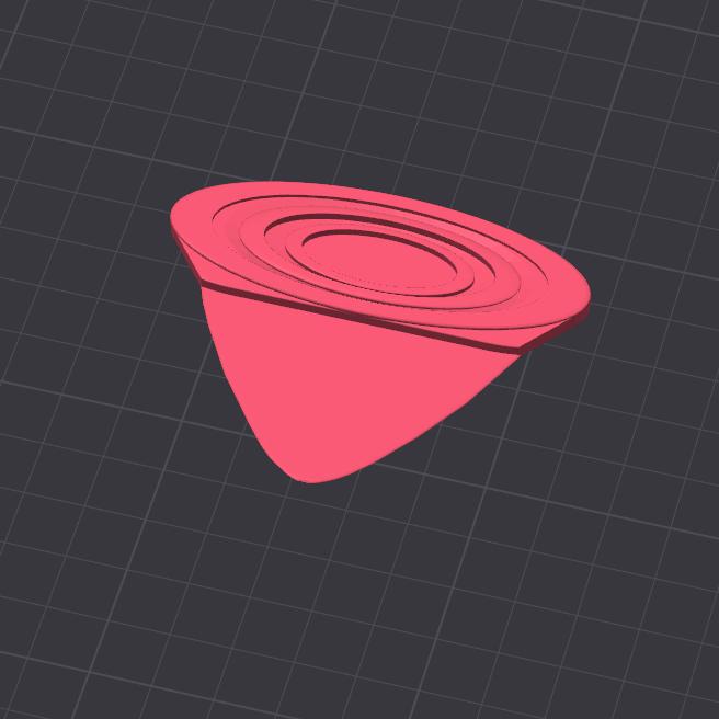 GripAssist Oversized Ukulele Pick – STL File Download for 3D Printing (Noncommercial Use License)