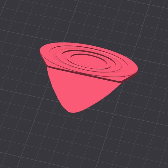 GripAssist Oversized Ukulele Pick – STL File Download for 3D Printing (Noncommercial Use License)