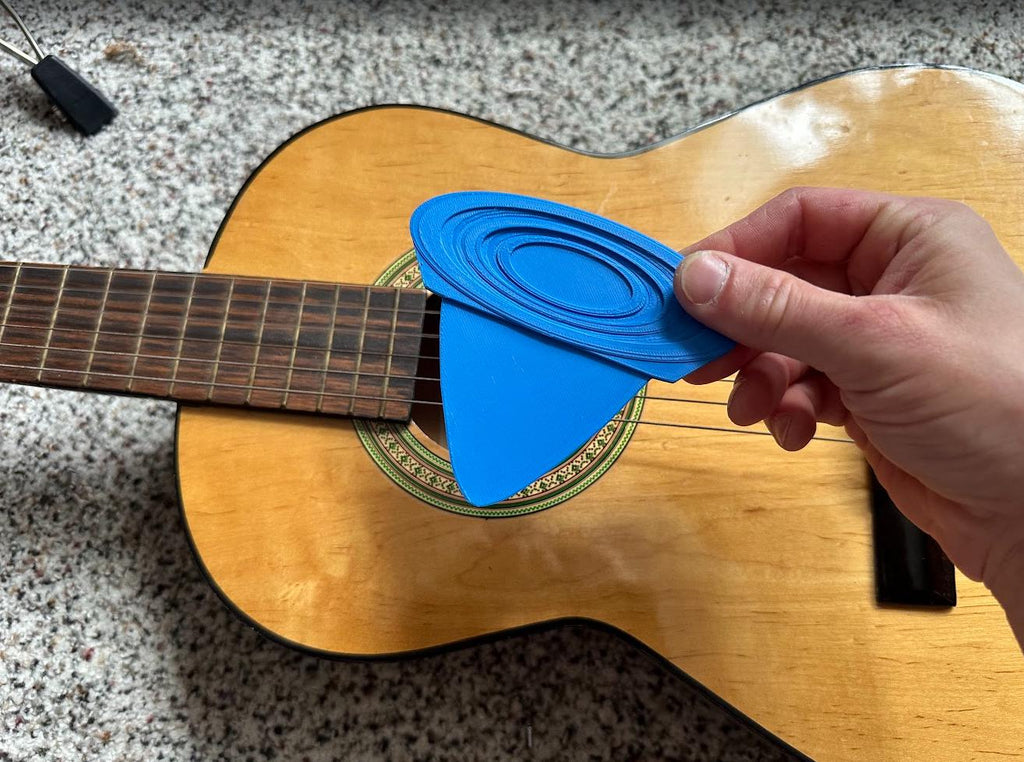 GripAssist XL Oversized Guitar Pick – STL File Download for 3D Printing (Noncommercial Use License)