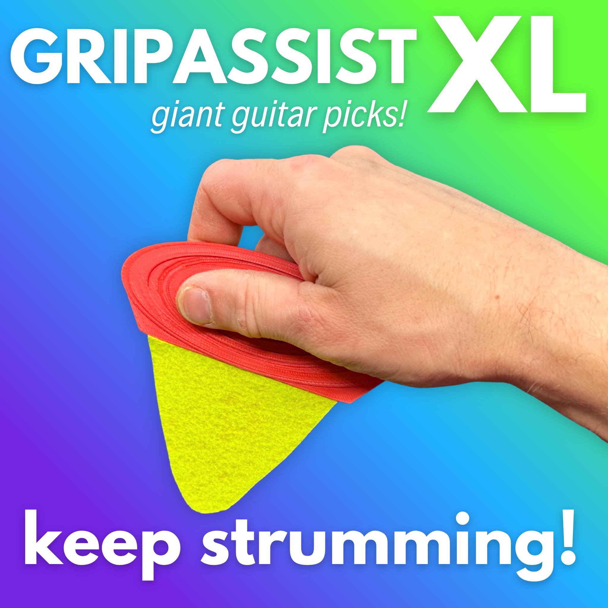 GripAssist XL Oversized Guitar Pick – STL File Download for 3D Printing (Noncommercial Use License)