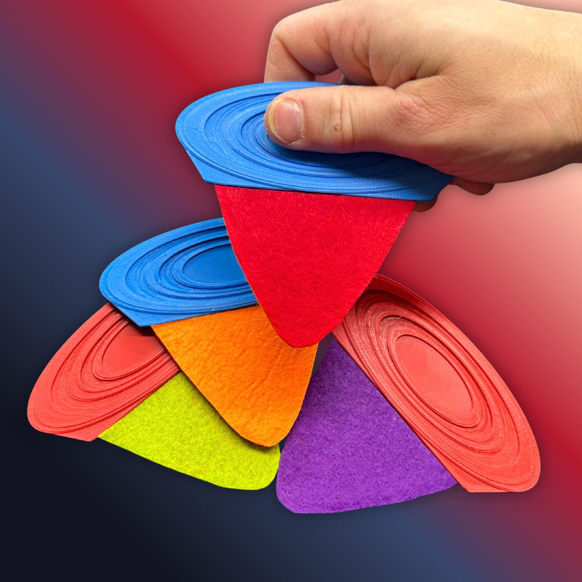 GripAssist XL Oversized Guitar Pick – STL File Download for 3D Printing (Noncommercial Use License)