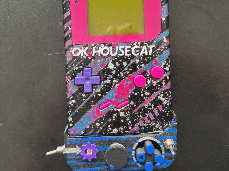 Custom Ok Gameboy "Switch" (Space Berry) - Modded DMG Retro Gaming Console