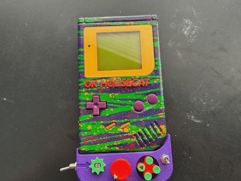Custom Ok Gameboy "Switch" (Jungle Sherbert) - Modded DMG Retro Gaming Console