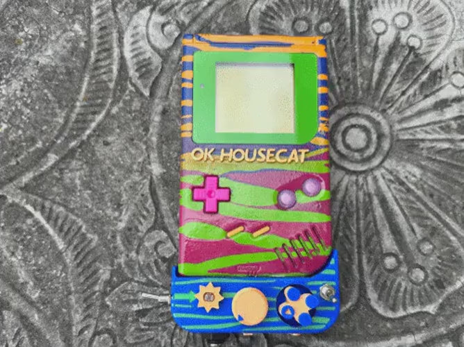 Custom Ok Gameboy "Switch" (Acrobatic Apricot) - Modded DMG Retro Gaming Console